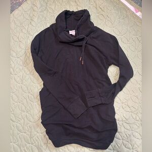 Black cowl neck maternity sweatshirt